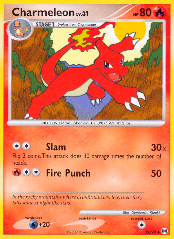 Charmeleon Pokemon card (35/99, Arceus)