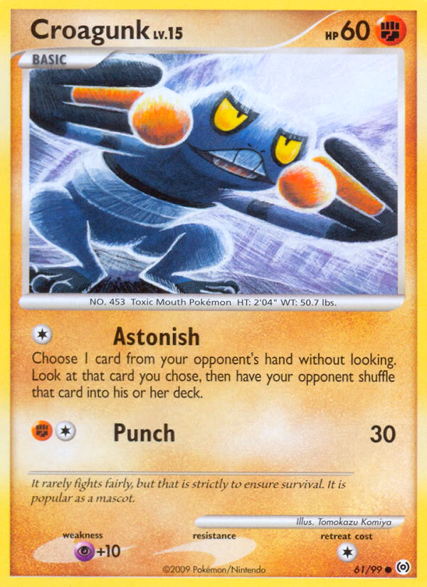 Croagunk Pokemon card (61/99, Arceus)