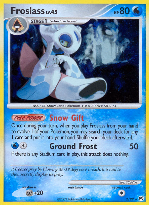 Froslass Pokemon card (2/99, Arceus)