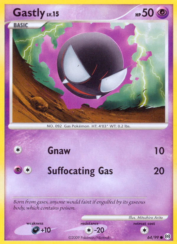 Gastly Pokemon card (64/99, Arceus)