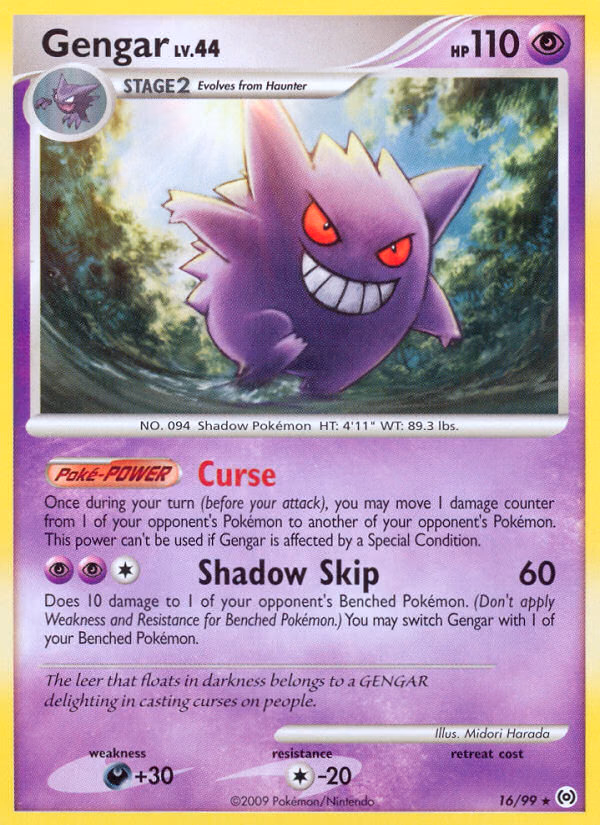 Gengar Pokemon card (16/99, Arceus)