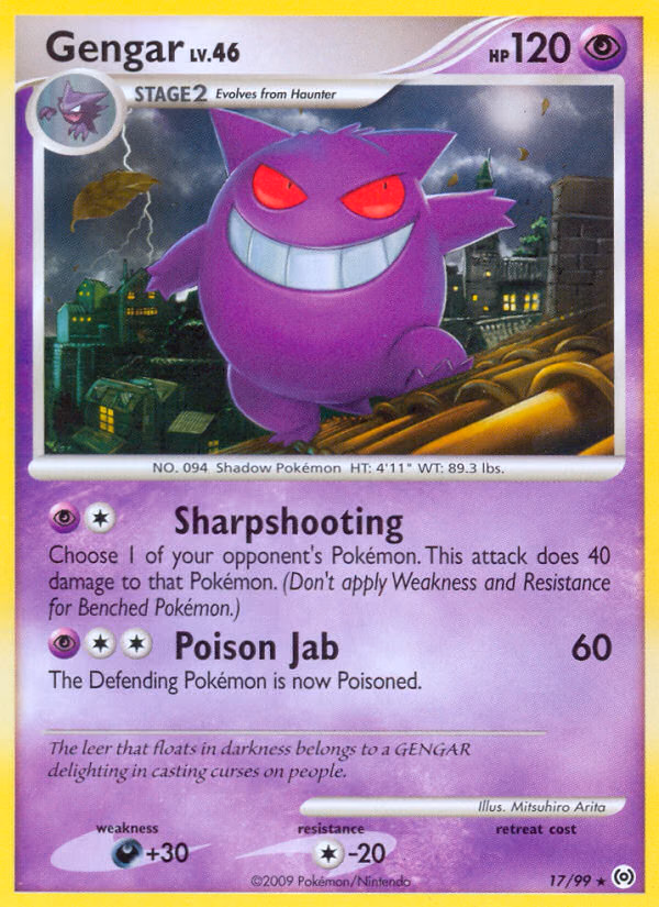 Gengar Pokemon card (17/99, Arceus)