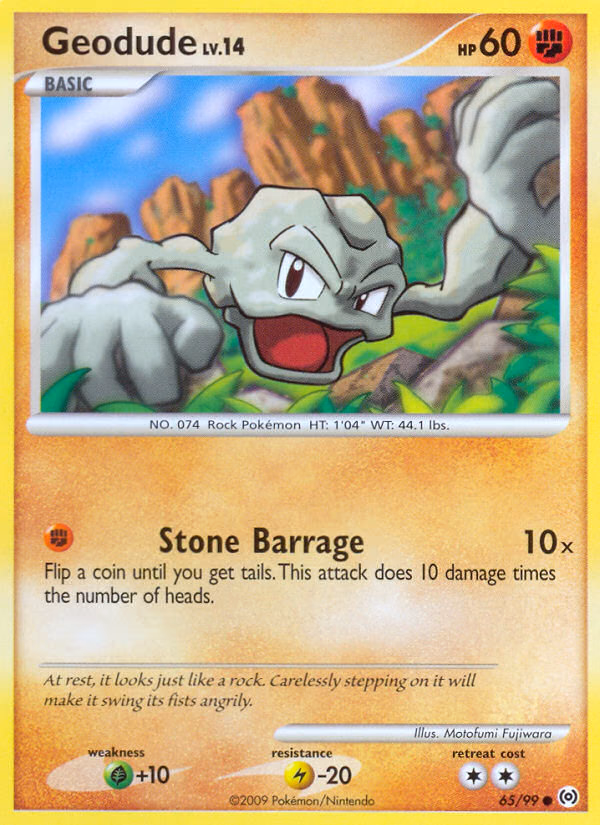Geodude Pokemon card (65/99, Arceus)