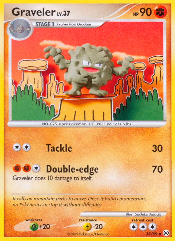 Graveler Pokemon card (37/99, Arceus)