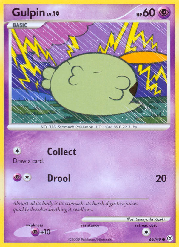 Gulpin Pokemon card (66/99, Arceus)