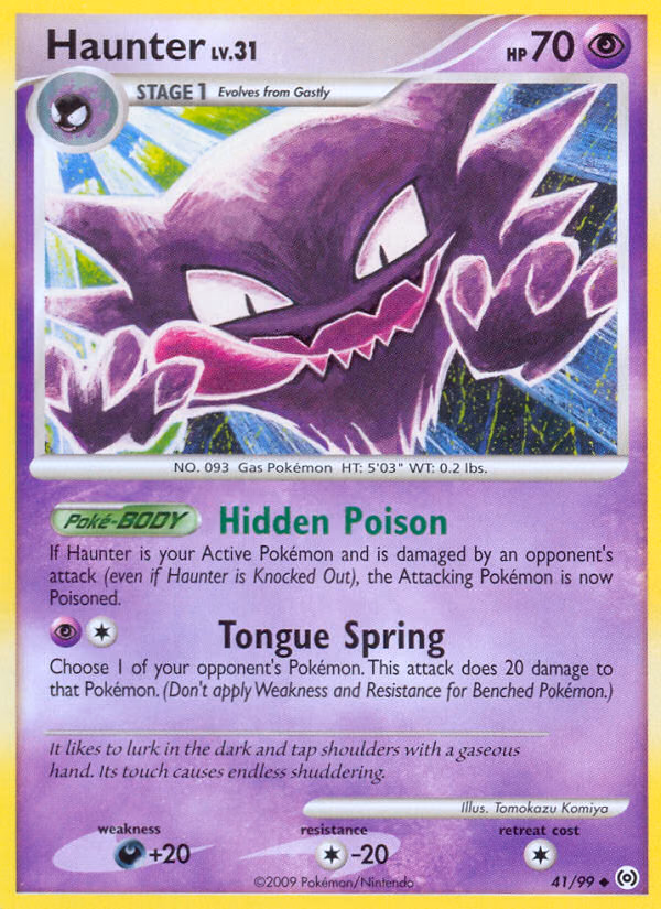 Haunter Pokemon card (41/99, Arceus)