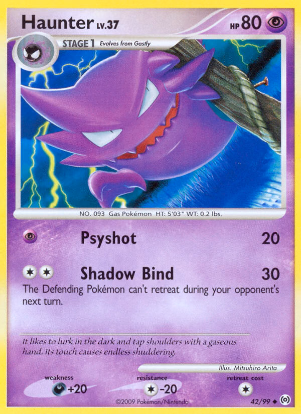 Haunter Pokemon card (42/99, Arceus)