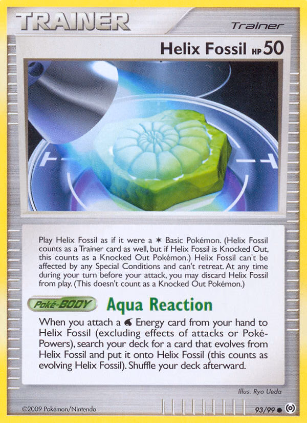 Helix Fossil Pokemon card (93/99, Arceus)