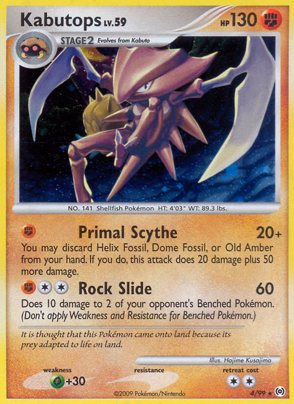 Kabutops Pokemon card (4/99, Arceus)