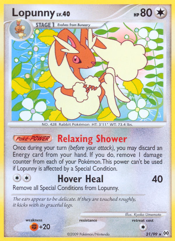 Lopunny Pokemon card (21/99, Arceus)