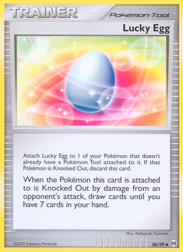 Lucky Egg Pokemon card (88/99, Arceus)