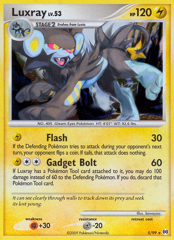 Luxray Pokemon card (5/99, Arceus)