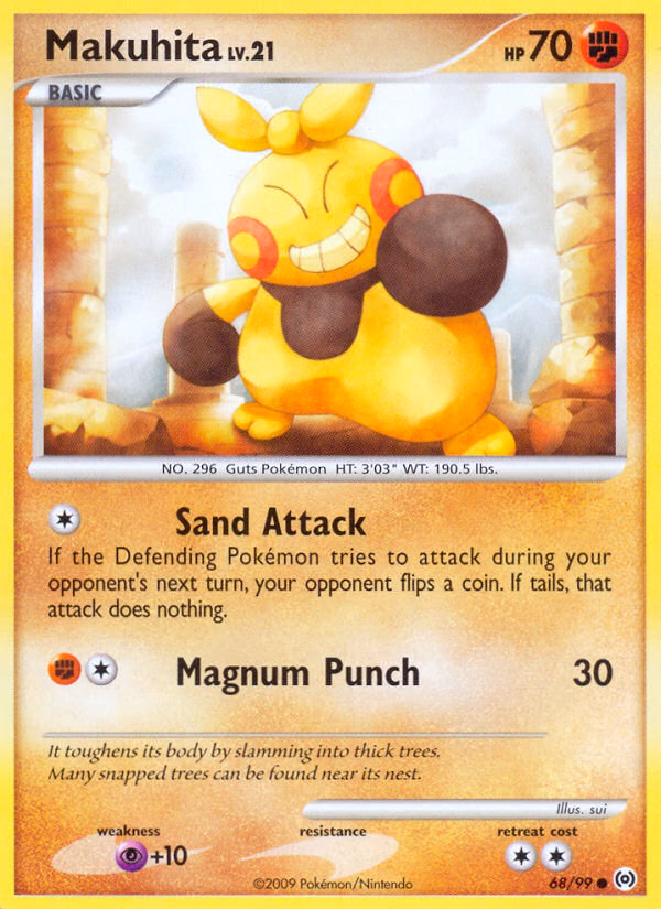 Makuhita Pokemon card (68/99, Arceus)