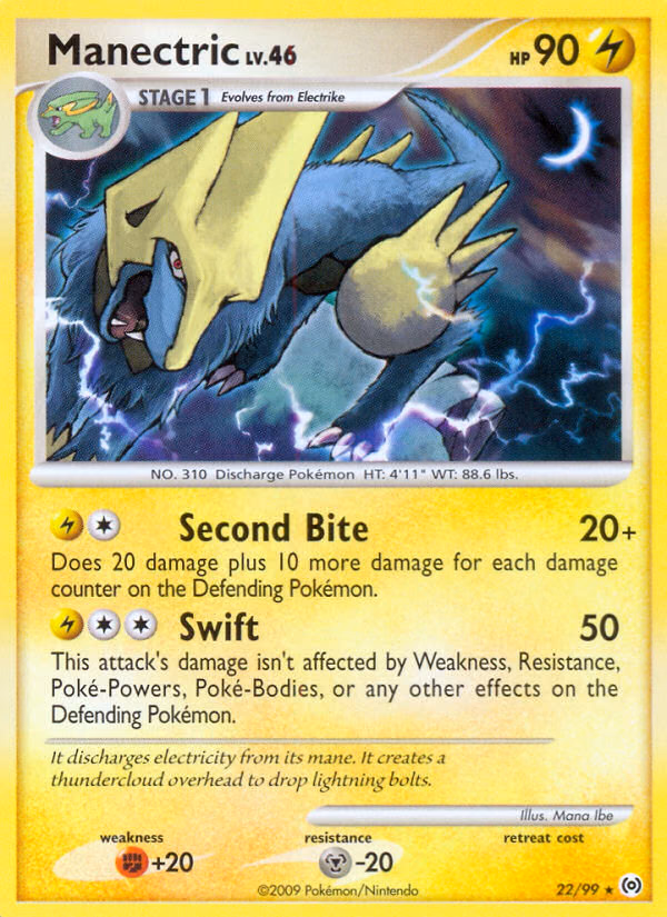 Manectric Pokemon card (22/99, Arceus)