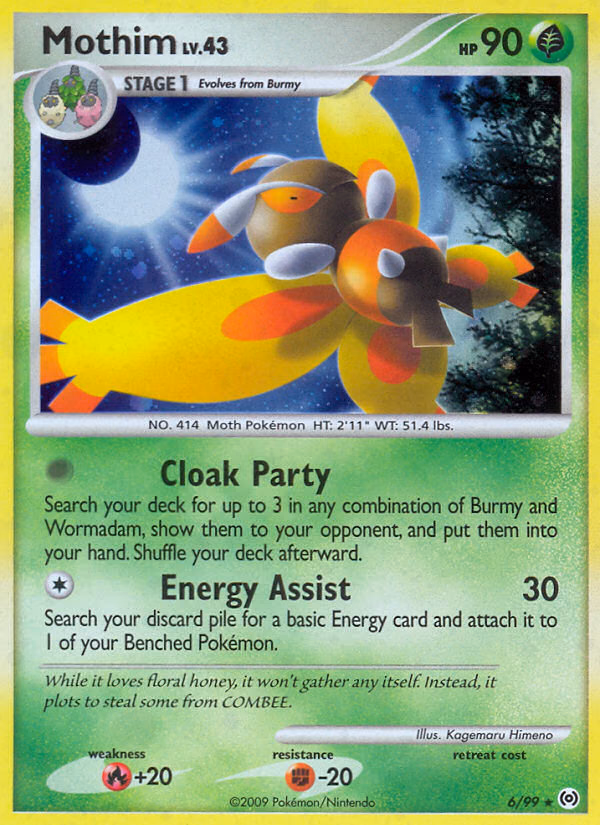 Mothim Pokemon card (6/99, Arceus)