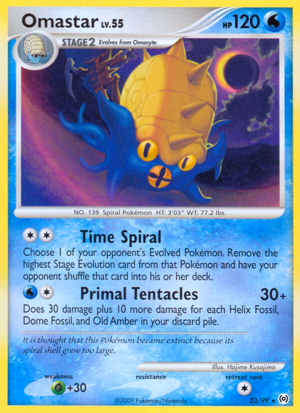 Omastar Pokemon card (23/99, Arceus)