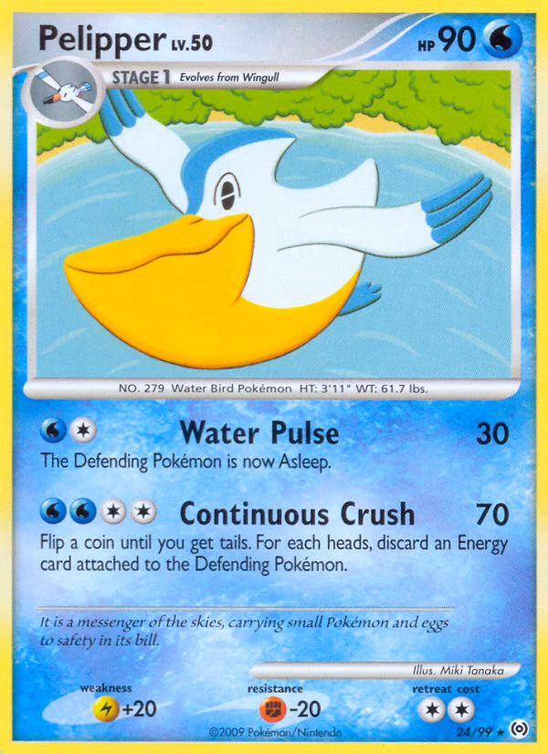 Pelipper Pokemon card (24/99, Arceus)