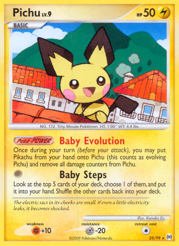 Pichu Pokemon card (25/99, Arceus)