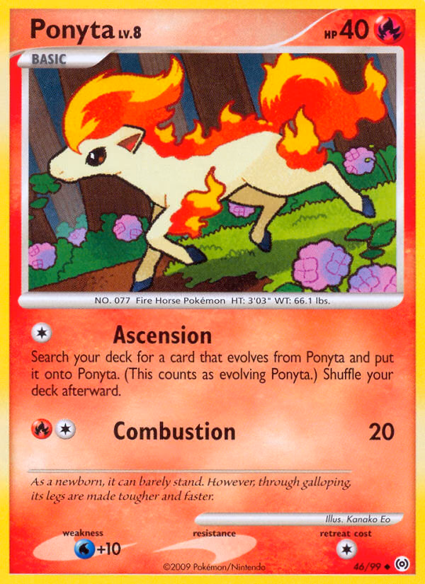 Ponyta Pokemon card (46/99, Arceus)