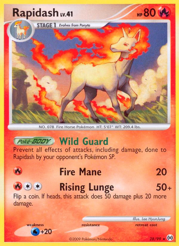 Rapidash Pokemon card (28/99, Arceus)