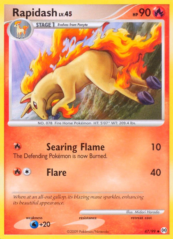 Rapidash Pokemon card (47/99, Arceus)