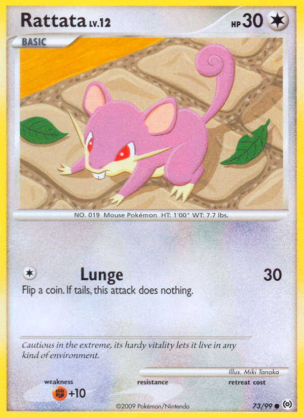 Rattata Pokemon card (73/99, Arceus)
