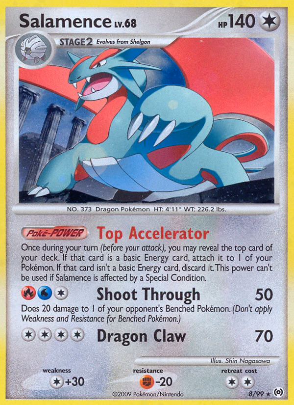 Salamence Pokemon card (8/99, Arceus)