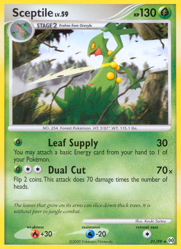 Sceptile Pokemon card (31/99, Arceus)