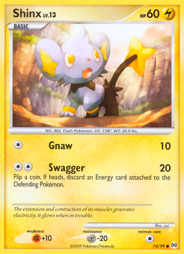 Shinx Pokemon card (74/99, Arceus)