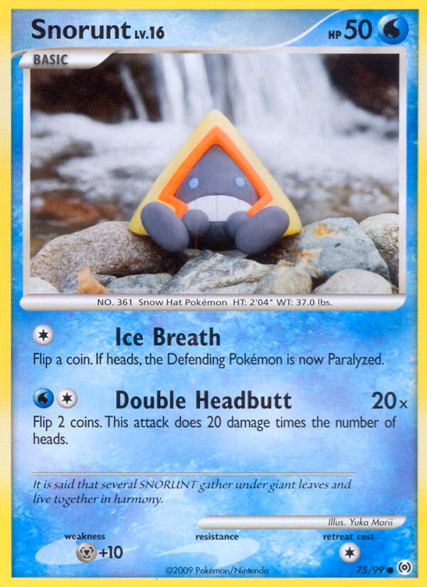 Snorunt Pokemon card (75/99, Arceus)