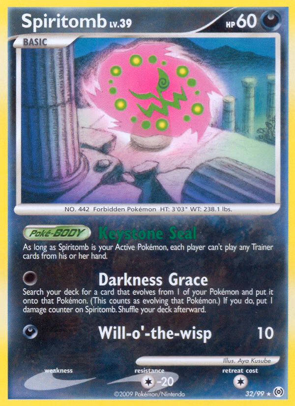 Spiritomb Pokemon card (32/99, Arceus)
