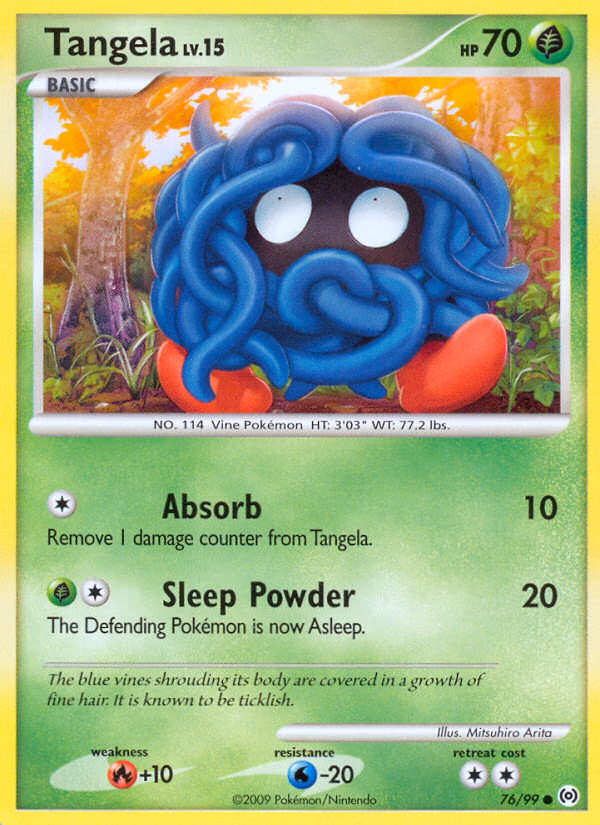 Tangela Pokemon card (76/99, Arceus)