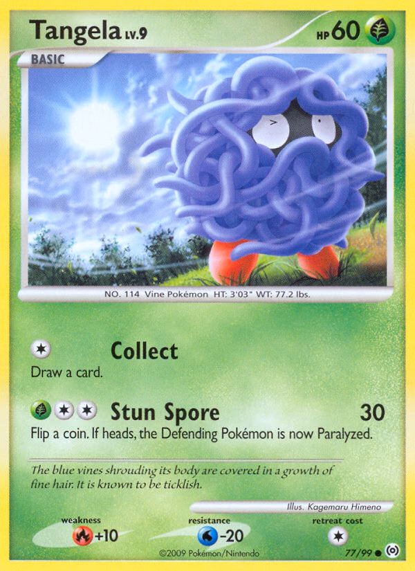Tangela Pokemon card (77/99, Arceus)