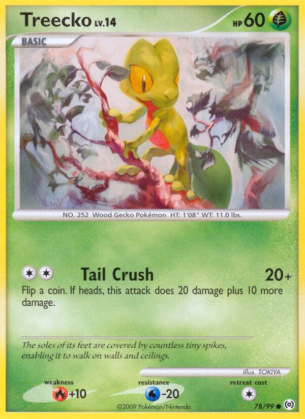 Treecko Pokemon card (78/99, Arceus)
