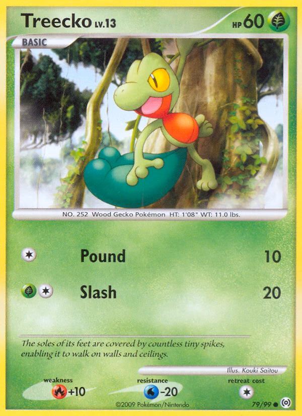 Treecko Pokemon card (79/99, Arceus)