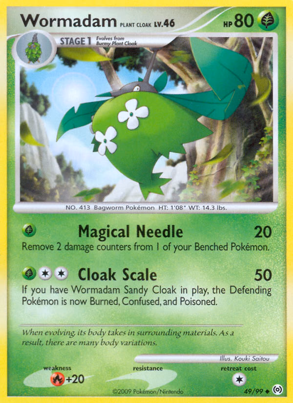 Wormadam Plant Cloak Pokemon card (49/99, Arceus)