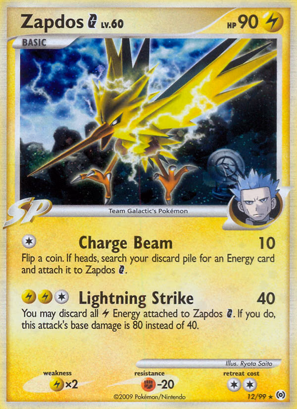 Zapdos G Pokemon card (12/99, Arceus)