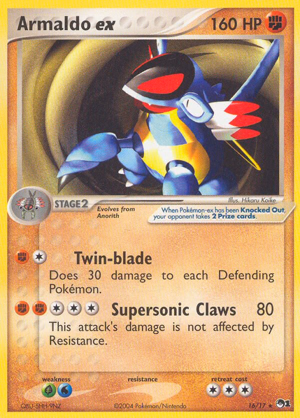 Armaldo ex Pokemon card (16/17, POP Series 1)