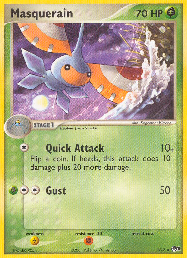 Masquerain Pokemon card (7/17, POP Series 1)