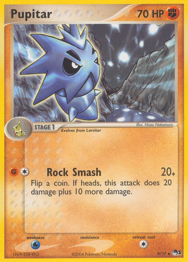 Pupitar Pokemon card (9/17, POP Series 1)