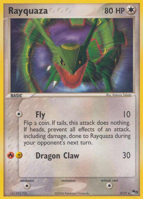 Rayquaza Pokemon card (3/17, POP Series 1)