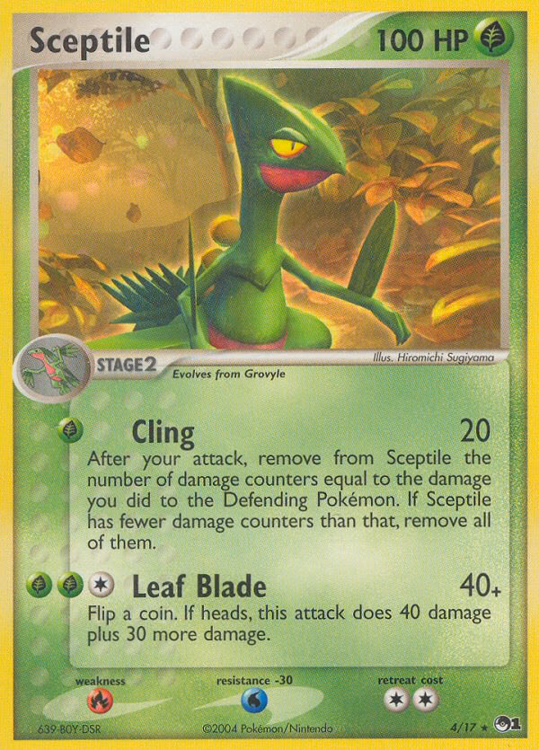 Sceptile Pokemon card (4/17, POP Series 1)