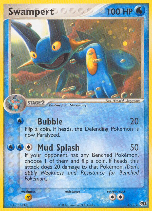 Swampert Pokemon card (5/17, POP Series 1)