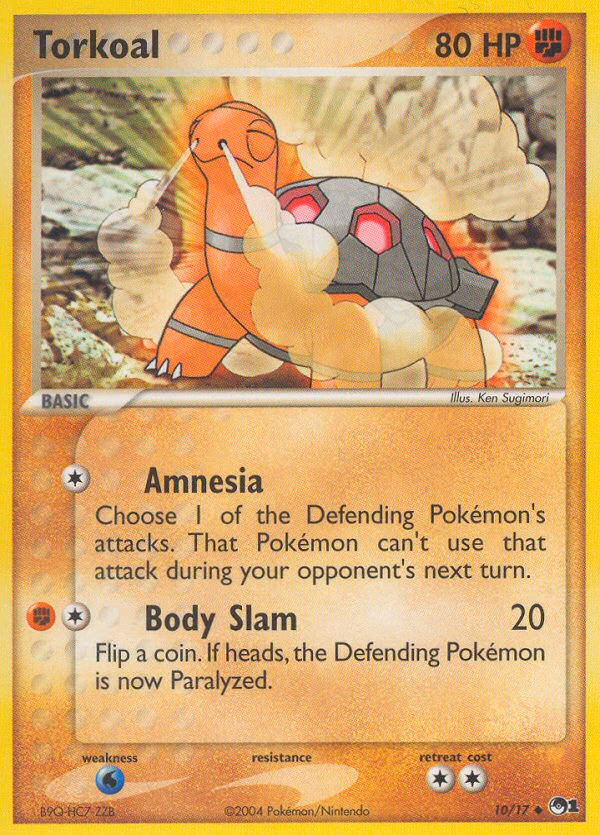 Torkoal Pokemon card (10/17, POP Series 1)