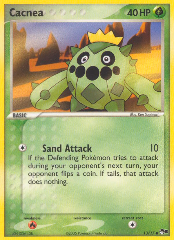 Cacnea Pokemon card (13/17, POP Series 2)