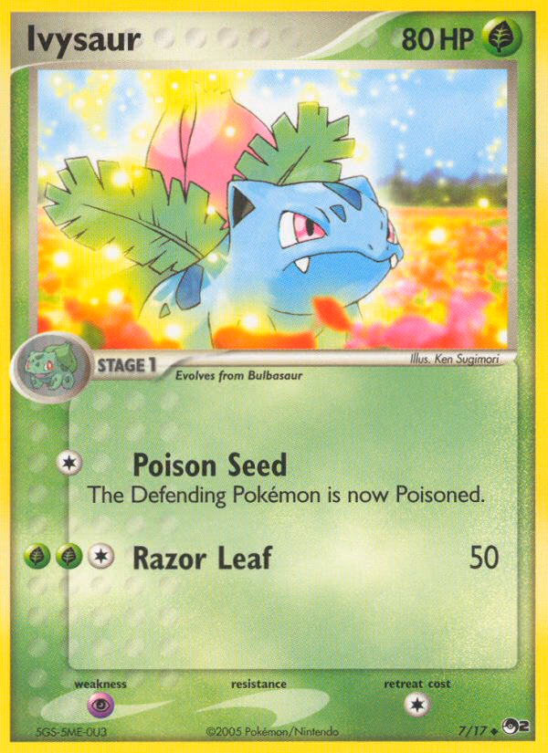 Ivysaur Pokemon card (7/17, POP Series 2)