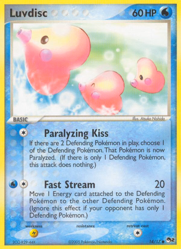 Luvdisc Pokemon card (14/17, POP Series 2)
