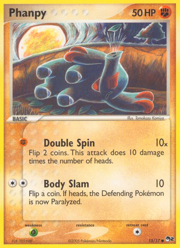 Phanpy Pokemon card (15/17, POP Series 2)