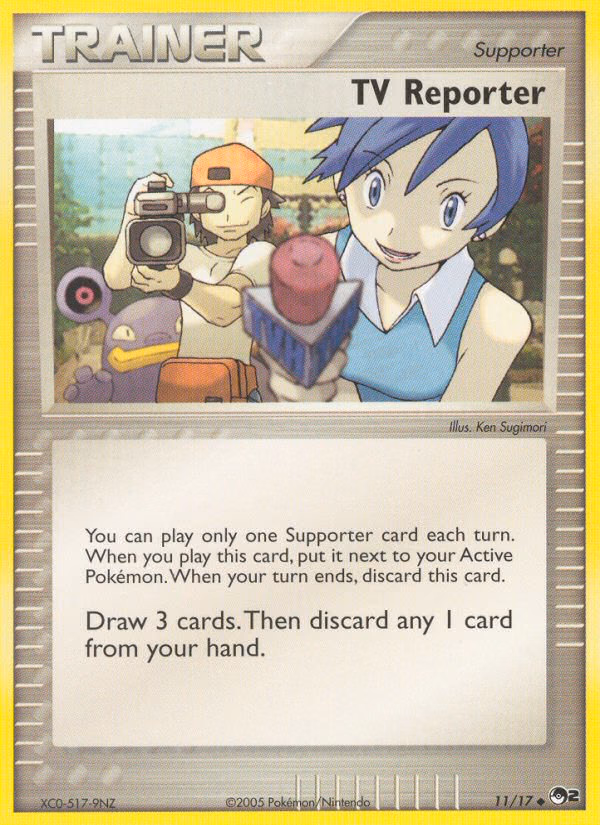 TV Reporter Pokemon card (11/17, POP Series 2)