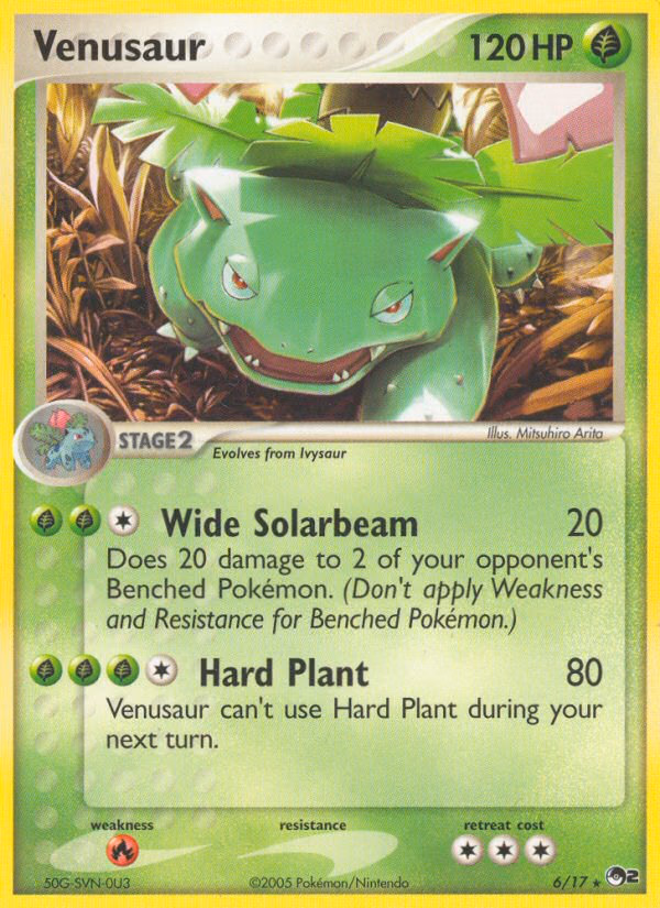 Venusaur Pokemon card (6/17, POP Series 2)